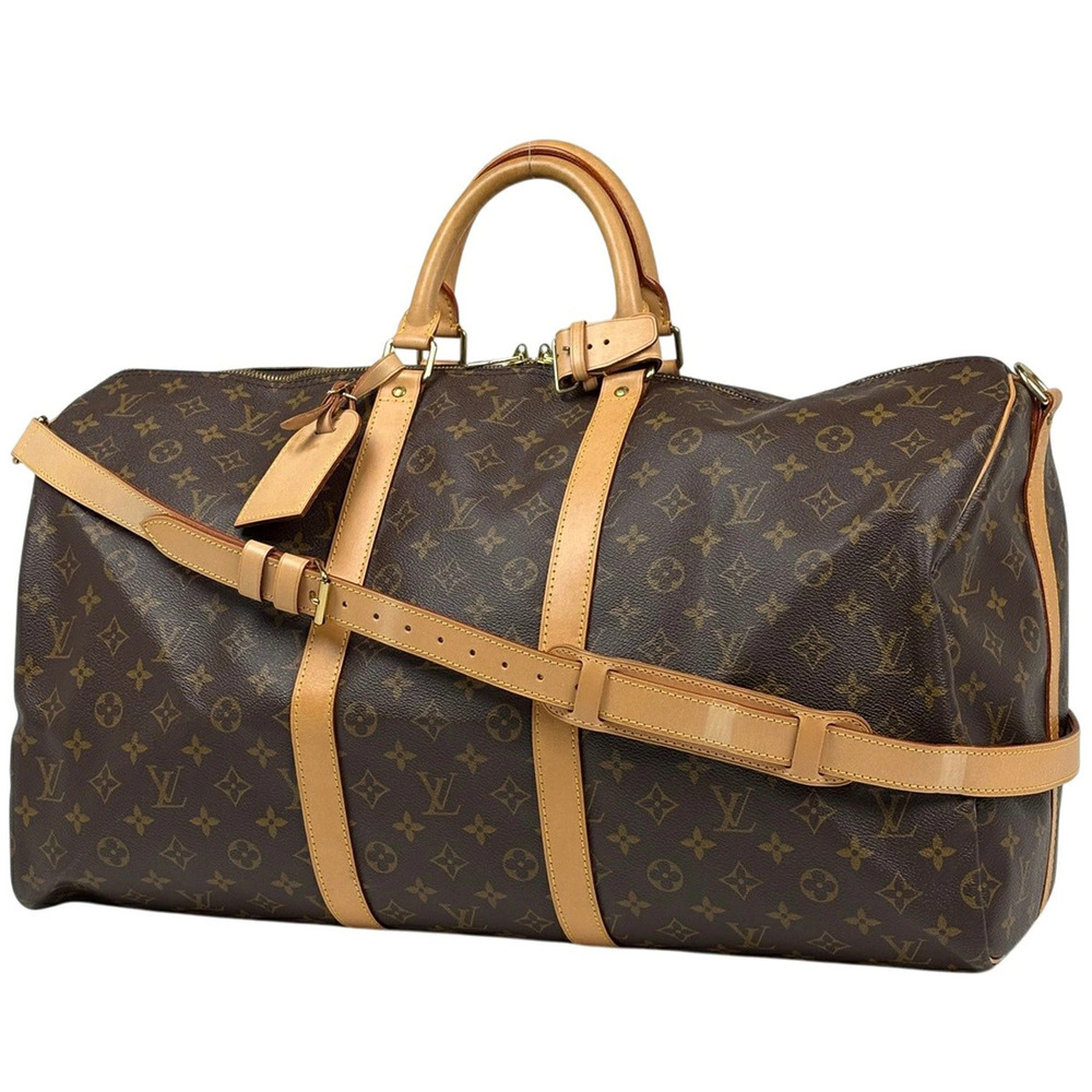 Louis Vuitton Keepall Bandouliere Boston Bag Monogram Brown